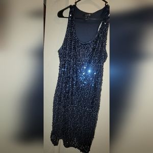 Forever 21 Blue Sequin Dress Size Large